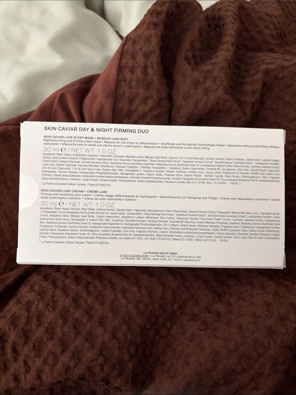 Authentic La Prairie Skin Caviar Day & Night Firming Duo